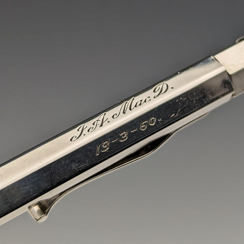 1959年 英国 ヤード・オ・レッド 純銀製 ヘキサゴン推進式ペンシル ケース入り